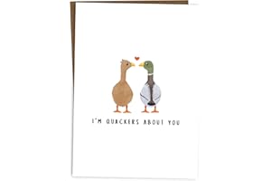 BYANIKA Happy Anniversary Card | Love You Wedding Anniversary, Valentine's Day, Special Occasion | Romantic Gift For Her, Him, Girlfriend, Boyfriend, Wife, Husband, Partner | Cute Pun | Blank Inside