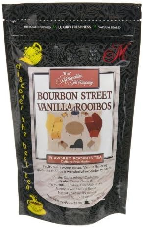 Metropolitan Tea Discovery Loose Tea Pack, Bourbon Street Vanilla Flavored Roibos, 100gm by Metropolitan Tea