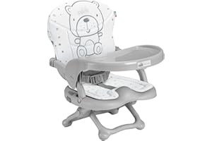 CAM Il Mondo del Bambino - art.S333/C247 - Rialzo da sedia Smarty Pop - made in Italy - ideale da 6 a 36 mesi - TEDDY GRIGIO