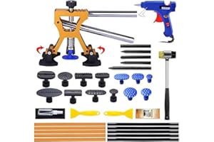 Ventouse Carrosserie et Debosselage Carrosserie,Kit Debosselage sans Peinture Debosselage avec Marteau Carrossier, Doré Dent Extracteur pour Auto Corps débosseler, Les Petites dent et Deep Débosseler