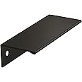 Amerock | Cabinet Pull | Matte Black | 3 inch (76 mm) Center-to-Center | Edge Pull | 1 Pack | Drawer Pull | Drawer Handle | Cabinet Hardware