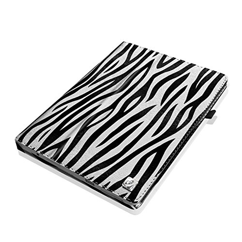 Fintie Microsoft Surface Pro 3 Hülle Case – Hochwertige Kunstleder Slim Fit Stand Tasche Schutzhülle Etui Cover mit Stylus-Halterung für Microsoft Surface Pro 3 12 Zoll Tablet, Zebra Schwarz - 5