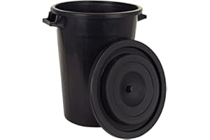 Spetebo Poubelle universelle avec couvercle et 2 poignées 100 l