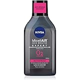 NIVEA MicellAIR SKIN BREATHE Expert struccante Bifase (1 x 400 ml), detergente viso e occhi sensibili, struccante impermeabil