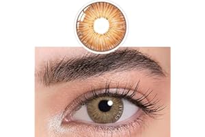 BIO-ESSENCE MISLENS Pack Lentillas Cosplay de Hidrogel blandas 1 par Lentes de contacto color marrón sin graduación. Duración: 12 meses. Incluye de regalo estuche y 10ml de solución (Marrón)