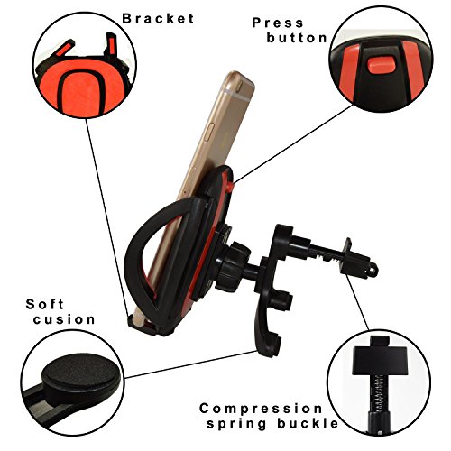 Eximtrade Universale Regolabile 360Â° Rotazione Ventola Aria Auto Supporto Telefono per Apple iPhone 6/6s/6 Plus/6s Plus, Samsung Galaxy S6/S6 Edge/S6 Edge Plus/S7 Edge e altro Smartphones