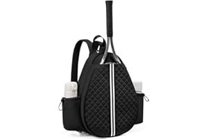 REACHMALL Borsa a tracolla per racchetta da tennis, zaino a tracolla per racchetta da tennis, borsa a tracolla trapuntata resistente all'acqua, borse leggere per racchette