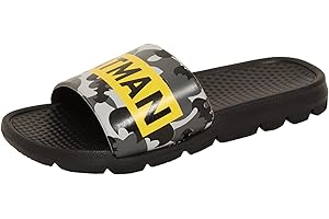 DC Comics Batman Sliders Boys Sandals Kids Slides Summer Pool Shoes Beach Flip Flops
