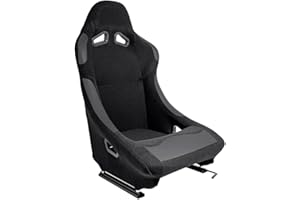 AUTO-STYLE Sedile Sportivo 'BW' - Nero - Schienale Fisso - incl. Slitte