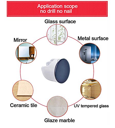 taleemall starker Saugnapf Dusche Halterung Wand montiert, wiederverwendbar Handbrause Halter mit keine Bohren und Schäden - 7