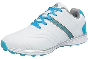 FJJLOVE Waterproof Golf Shoes for Women, Leather Spikeless Walking Footwears Comfortable Golf Training Sneakers Lightweight Golf Sport Trainers