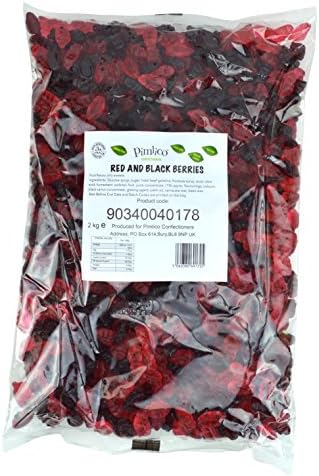 Pimlico Confectioners Red and Blackberries Fruits Jelly Sweets - natural colours - fruit juice added - HMC UK Halal - 2kg bulk bag