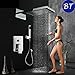 Produktbild Luxurious shower Luxus Niederschlag Wasserfalldusche mit zwei Funktion Mischbatterie Dusche Badezimmer verdeckte Duschsets Badewanne Badezimmer Dusche Hand