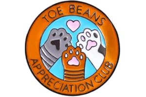 ABONITON TOE BEANS APPRECIATION CLUB Enamel Pin Cute Round Dog Claw Cat Claw Lapel Pin Brooch Cartoon Animal Claw Letter Badge Kids Gift Clothes Bag Accessory