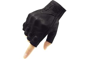 Harssidanzar Guanti da moto touchscreen da uomo in pelle di capra GM037EU