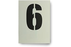 Dovetails Vintage Big Number 6 Stencil 120 mm tall Large number six stencil