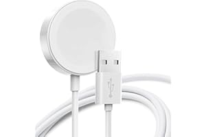 SER FLYMON Ladekabel für Apple Watch, Uhr Kabel USB Schnellladegerät Tragbare Ladestation, 【MFi-Zertifiziert】 Magnetisches Kabel Cable Kompatibel mit Apple Watch Series 9/8/SE/7/6/5/Ultra/4/3/2/1-Weiß