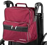 Medipaq Deluxe Wheelchair Bag - Attaches to The Handles to Provide Useful and Convenient Storage (Wine)