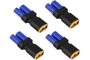 YOWOO POWER Yowoo 4 Pezzi Adattatore connettore Maschio XT60 a Femmina EC5 Nessun Cavo per Batteria LiPo RC (da Maschio XT60 a Femmina EC5)