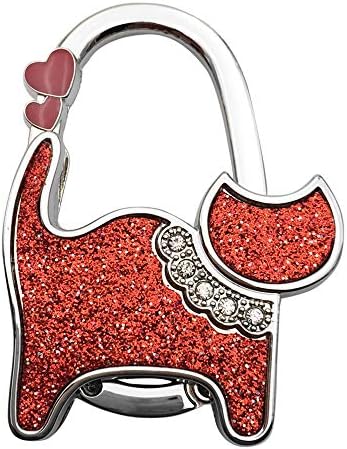 Kobay Mini Cute Cat Folding Hanger Holder Table Hook For Purse Handbag Utility