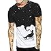 Produktbild T-Shirt Sweatshirt Tops Herren Kurzarm-Shirt Top Bluse Short Sleeve T-Shirt Blouse Tops Basic Tees Sport Fitness Weste T-Shirt Kurzarm-Shirt Top Crew Rundhals Shirt Gym LMMVP(Weiß, L)