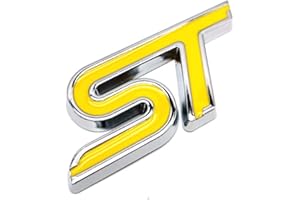 RICHARD'SJDM 2 Pcs Focus ST Emblem ST Trunk Emblem ST Badge Car Decals (Yellow)
