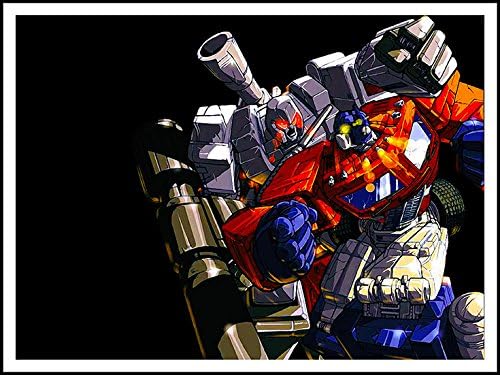imagenation Transformers 'Optimus Prime Versus Megatron' - 60cm X 80cm Print On Repositional Self Adhesive Wallpaper Poster