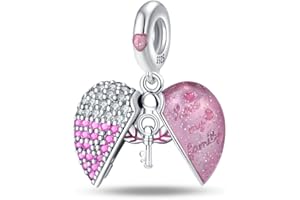 LONGLUCK Charms pasuje Pandora bransoletki z charmsami dla kobiet, 925 srebro Sterling koralik zwisający wisiorek, dziewczyna biżuteria z koralików, biżuteria DIY dla dziewczyn