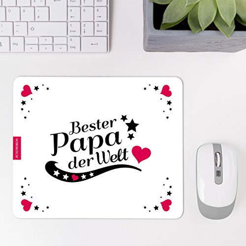 Wandkings Mousepad / Mauspad mit Schriftzug „Bester Papa der Welt“ – Design wählbar – ideales Geschenk für Väter – MOTIV 4 - 3