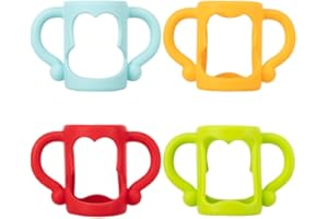 ABOOFAN 4pcs Silicone Baby Bottle Handles Ergonomic Non-Slip Grip for Feeding Bottles