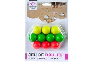 Engelhart - 010141-10 boliches de Madera Colores para Juego de Petanca