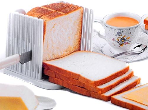 Kitchen Pro Bread Loaf Slicer Slicing Cutter Even Slices Guide Tool, White