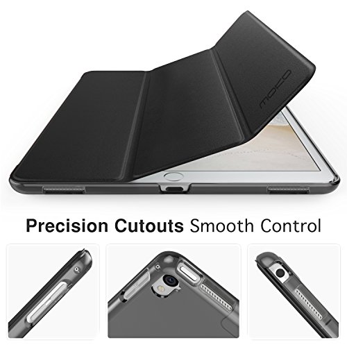 MoKo Hülle für Neu iPad Pro 12.9 2017 – PU Leder Tasche Schutzhülle Schale Smart Case mit Translucent Rücken Deckel, mit Auto Schlaf / Wach Funktion und Stanfunktion für Apple New iPad Pro 12.9 Zoll 2017 Tablet, Schwarz - 7