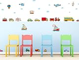 I-love-Wandtattoo WAS-10301 Kinderzimmer Wandsticker Set "Bunte Autos für das Babyzimmer" zum Kleben Wandtattoo Wandaufkleber Sticker Wanddeko