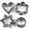 ikis - Stainless Steel Cookie Cutter 4 Shape, 12 pcs Set