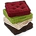 Plain Adult Chunky Garden Dining Chair Armchair Booster Cushion Thick Seat Pad, Red - Mountain Moose Co.