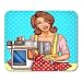Produktbild Mouse Pads Smiling Pretty Woman Seamstress Sews on Modern Sewing Machine with Display Needlework Hobby for Housewife Mouse Pad for Notebooks,Desktop Computers Office Supplies