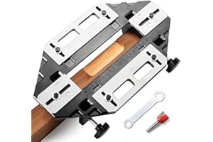 Riiai Woodworking Hinge Slotting Locator W/Router Bit Alloy Lock Guide Plate Slotting Opener Jig Slot Machine Installation Lock Fixer