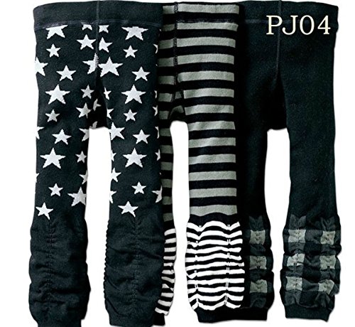[Backbuy] 3 Pants 0-3 Years Baby Girls Toddler Leggings trousers Knitted pants PJ4 (12-18 Months)