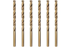 Misuyue 6pcs M35 Foret Cobalt Metal Hélicoïdaux, 2mm HSS Forets Meche Metal Professional pour Inox Alliage Alliage de Haute Température Titane Cuivre Fer