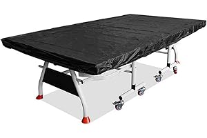 Reuvv Tennis Table Cover Ping Pong Table Cover Waterproof Dustproof Protector For Outdoor Indoor/Outdoor (280x150cm) - Black