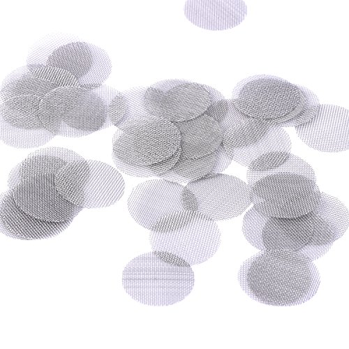 Mudder 150 Stück Edelstahl Screen Rohr Filterung Rauchen Pfeife Sieb Filter 3/ 4 Zoll mit Aufbewahrungsbox - 4