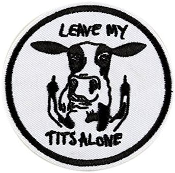 8pcs Fashion Black Patches Iron on Badge Bag Hat Carpet Pants Applique DIY Craft (cow)