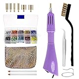 5. Cabeza plana de 2 mm, 3 mm, 4 mm, 4 mm, cabeza plana de 5 mm, 5 mm, 9 mm. El aplicador de diamantes de imitación Hot-Fix puede agregar pedrería brillante a sus artículos, como ropa, carteras, teléfonos celulares, cinturones, muñecas, álbumes de recortes y más.