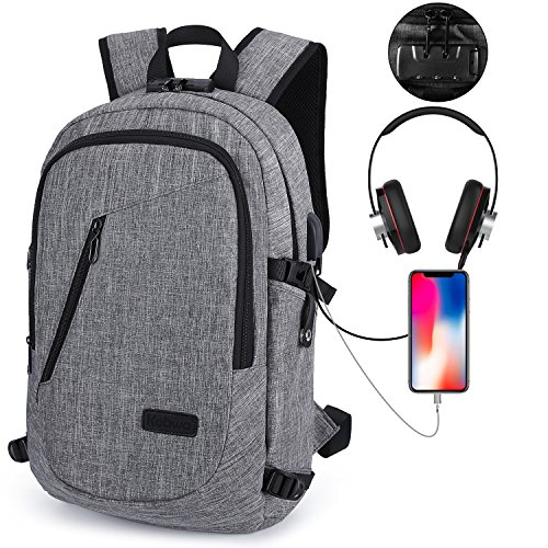 Business Laptop Rucksack Backpack  Kobwa 15 6 Inch Notebook Schulrucksack Computer Rucks  cke f  r Herren und Damen mit Anti-theft  USB Charging Port 