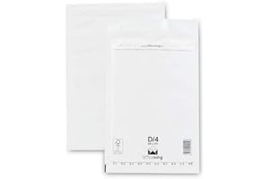‎OFFICEKING OfficeKing 100 Luftpolsterversandtaschen Luftpolsterumschlag D4 weiß 200x275mm DIN B5 C5+ (10 Größen wählbar) Luftpolster Verpackung Polsterumschläge Briefumschläge gepolstert