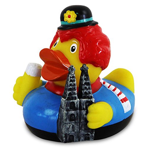 HC-Handel 916639 Vinyl Badeente City Duck Köln Gummiente 8 cm