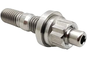 RISON-Titanium 12 Set Juego de Pernos para Colectores de Escape de Titanio M10x1.5x54mm, Prisioneros Roscados con Tuerca de Brida de Sistema de Escape, Tornillos Espárrago para Coche Moto