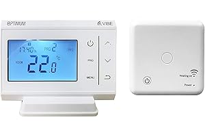 22.5 TEAM CONTROLS Vibe WiFi + RF Smart Phone App Controlled Room Thermostat Wireless - IOS & Android Apps Available - Also works with Amazon Echo & Google Assistant