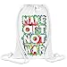 Produktbild Mach Kunst, nicht Krieg - Make Art Not War Custom Printed Drawstring Sack | 100% Soft Polyester| 5 Liter Capacity| Adjustable String Closure| The Stylish Bag For Every Day Use| Custom Bags By Frauen
